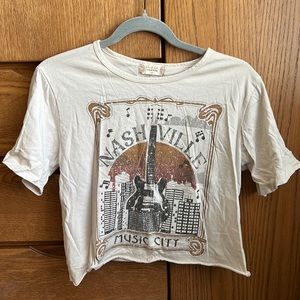 Nashville music city crop top